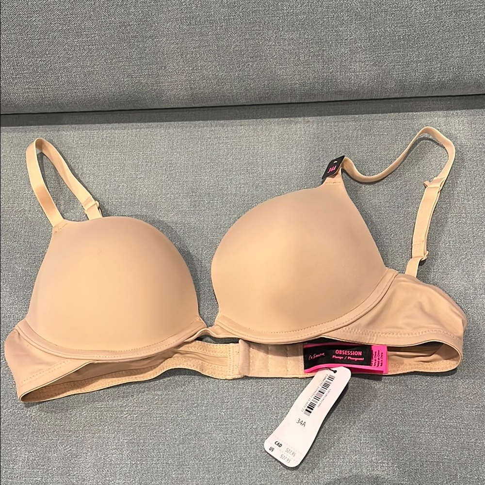 La SENZA Tan Bra with Molded Cups and Adjustable Straps